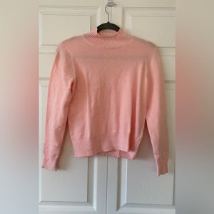 Mock neck pink sweater